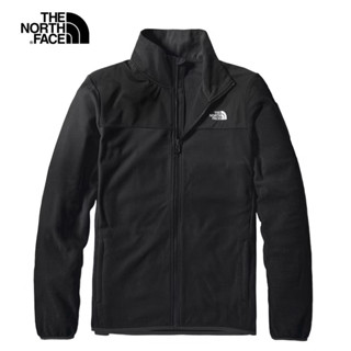 The North Face 北面男款藍黑拼接立領保暖抓絨外套XXL(免運）