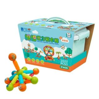 小牛津 Okids博士積木 繽紛磁力積木棒-102PCS【麗緻寶貝】