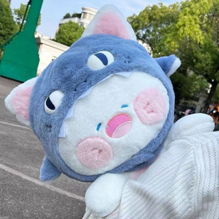 ♡鯊魚貓咪抱枕 可愛娃娃 鯊魚娃娃 居家擺設 可拆帽子藍色鯊魚抱枕 靠枕 午睡枕 生日禮物 情人節禮物 送禮禮物