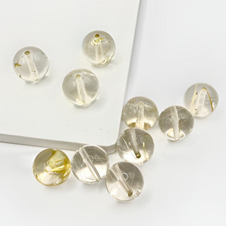 【金髮晶】髮晶 金髮晶散珠 圓珠 散珠子 DIY材料 天然水晶 串珠材料 半成品 水晶材料 飾品配件設計 批發零售