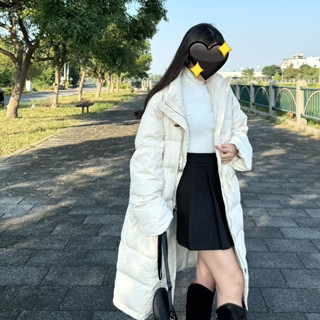 韓系牛角扣長版羽絨外套