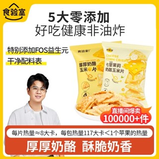 實驗室乳酪玉米解饞休閒零食非油炸健康實驗室玉米片鍋巴薯片30g*2包