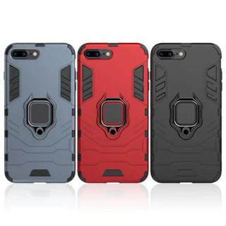 iPhone 8 Plus 軍規防摔手機殼 A1864 鋼鐵指環支架 iPhone 8 Plus 防摔殼