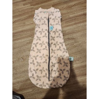 二手ergoPouch 二合一舒眠竹纖維包巾 1T(0~3M) 懶人包巾-花漾橘