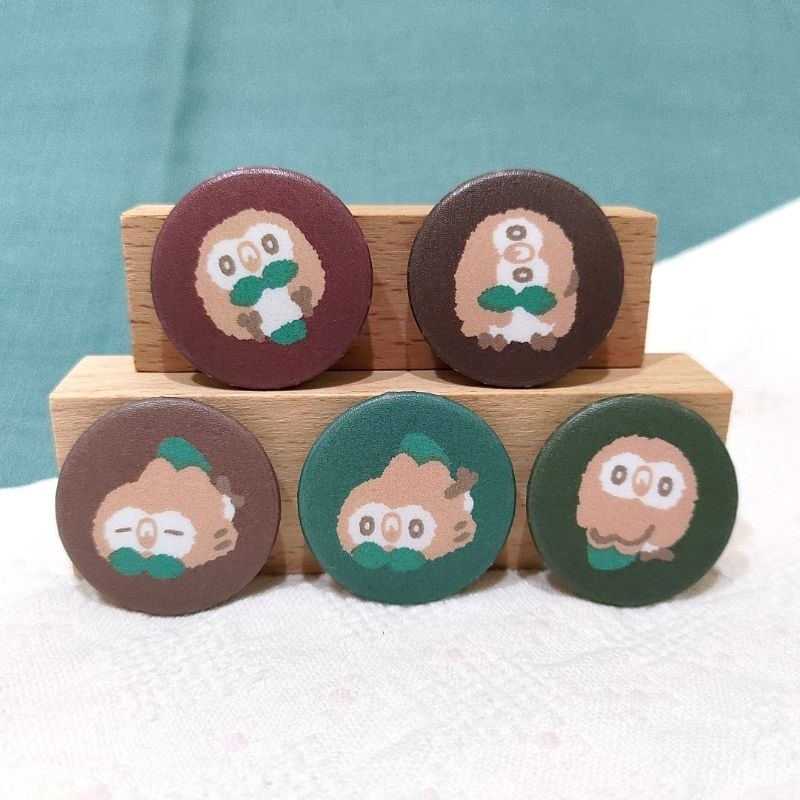 鏡子/別針/磁鐵：自由自在的木木梟 🍎現貨🍎 同人 二創 寶可夢