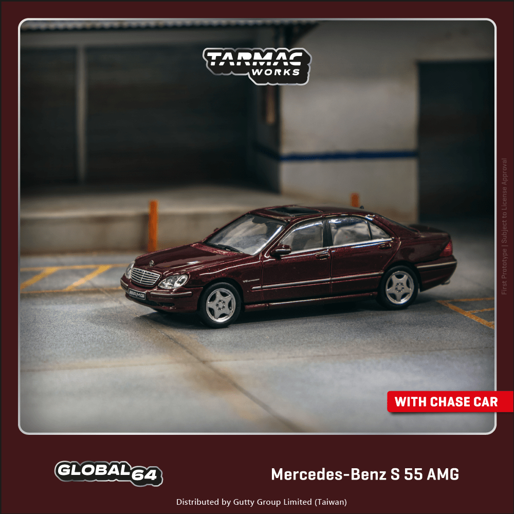 T64G-072-BO  Mercedes-Benz S 55 AMG Bordeaux Red Metallic