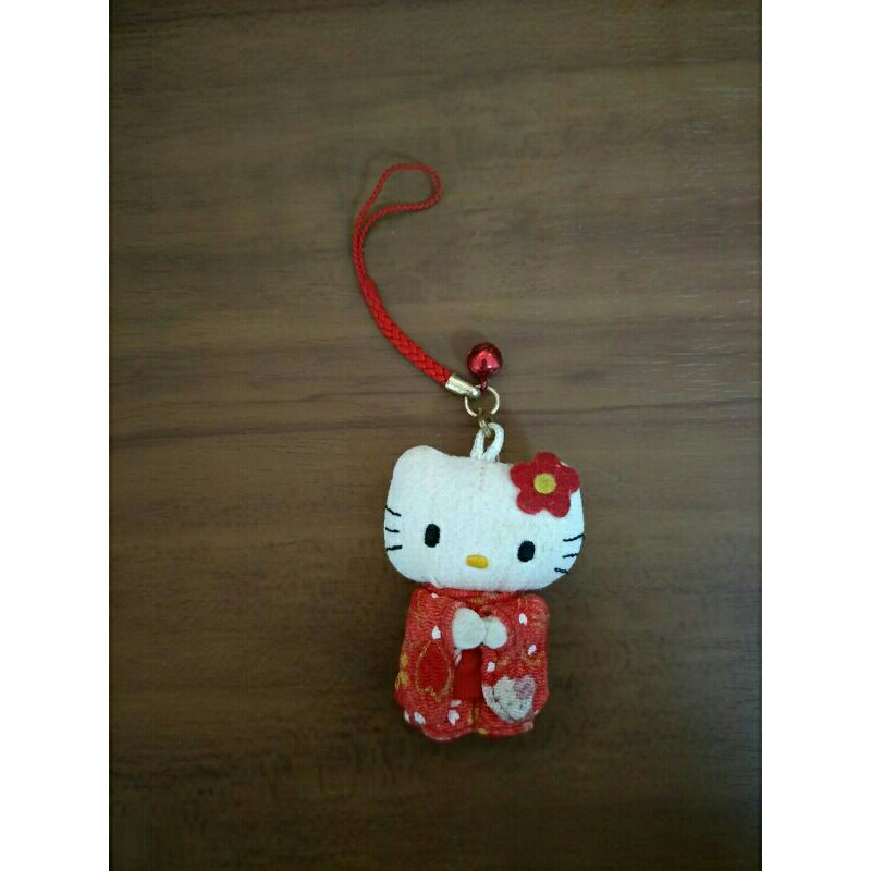 早期 日本帶回 Hello Kitty 紅色櫻花和服 日本和服 娃娃 玩偶 公仔 模型 吊飾 鑰匙圈 正版 正品