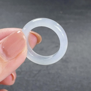 《Always9168輕奢珠寶》 天然緬甸A貨翡翠正冰白冰戒圈戒指現貨戒圍18.3mm