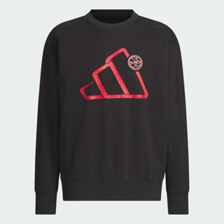 adidas 男款 長袖上衣 大學T CNY新年 亞規 寬鬆版型 CM DK CREW 黑 JM1002