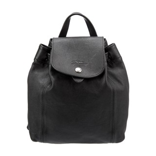 Longchamp le pliage cuir 小羊皮素面後揹包 黑色 L1306 737 001