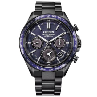 CITIZEN 星辰 GENT'S 韋禮安廣告配戴款 紺星 GPS衛星 鈦金屬光動能腕錶 (CC4059-64L)