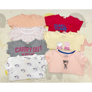 二手 幼童 女寶 佐丹奴 peppa uniqlo 短袖上衣 100cm 7件合售