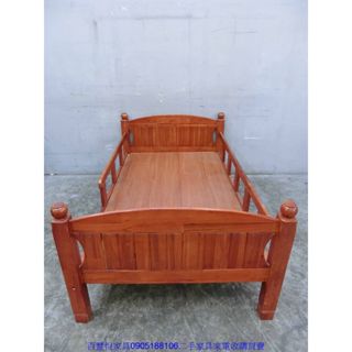 新竹中古家具◎百豐悅二手傢俱-2手 床架 柚木色3.5尺單人床架 宿舍床架 兒童床架 臺中二手傢俱 八德中古傢俱