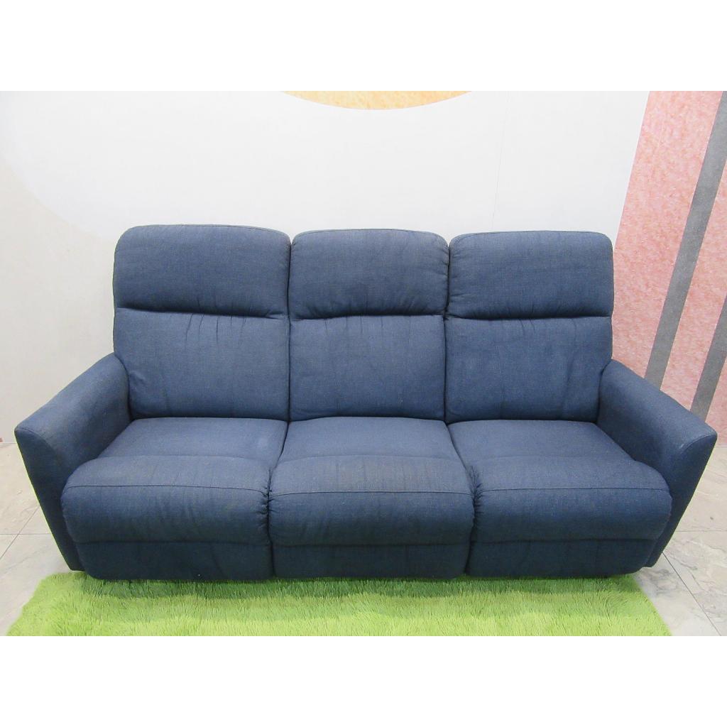 桃園二手家具 推薦  ★ La-Z-Boy 手動 3人 布沙發 【避風港】 現代風 新北二手家具 台北二手家具 推薦