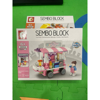 SEMBO BLOCK 二手全新-拼裝積木-餐車系列
