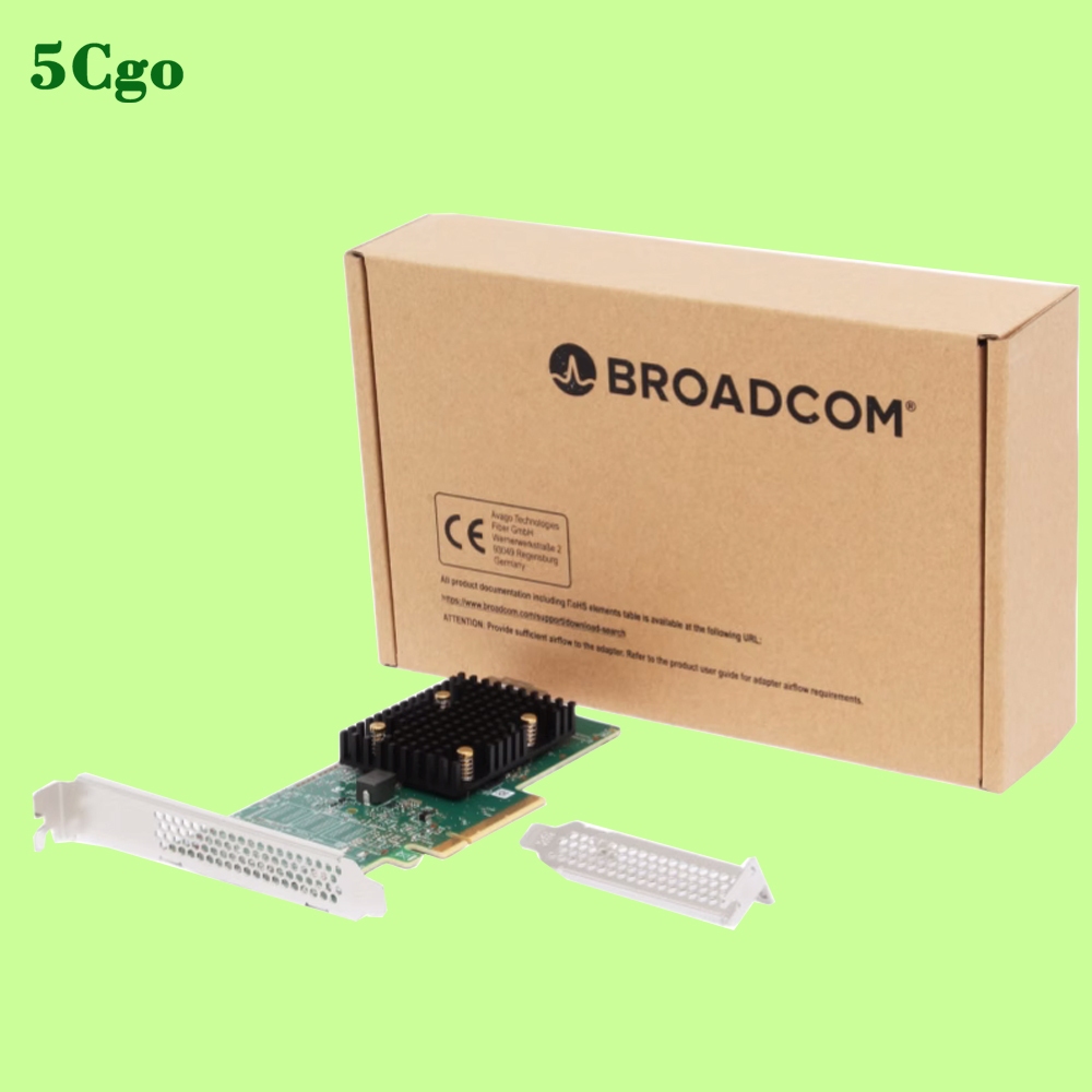 5Cgo.BROADCOM 9500-8i 05-50077-03 SAS3808 PCIe4.0x8擴充卡HBA直通卡