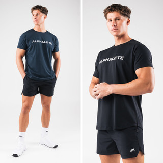 英國代購🇬🇧Alphalete Core 訓練修身短袖上衣 機能健身短袖 logoT恤 插肩袖上衣 跑步有氧