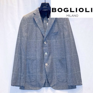 便宜到很蝦👍全新🇮🇹義大利製 Boglioli Hampton 100%蠶絲 多口袋千鳥紋設計西裝外套🎀🎀西服 正裝