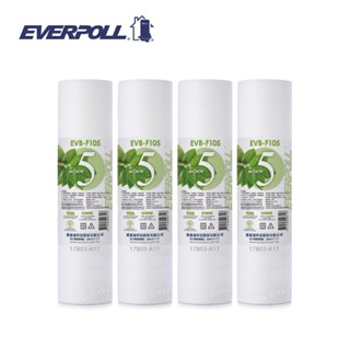 EVERPOLL EVB-F105 10英吋5微米PP濾芯(4支入) 前置第一道濾心 大大淨水