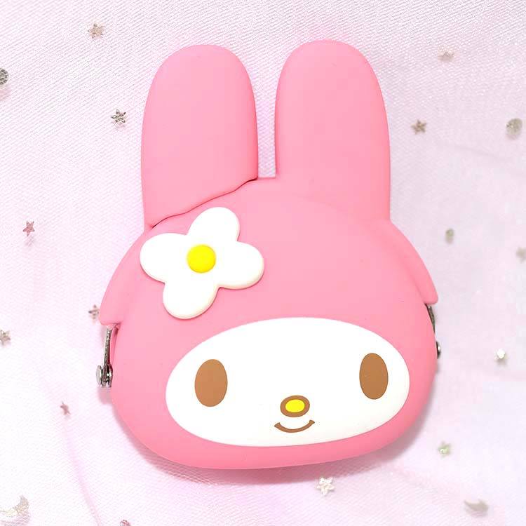 My Melody 美樂蒂 mimi POCHI 矽膠零錢包 日本正版 mm720p