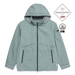 【國家地理服飾】男女同款ATLAS WINDSTOPPER BY GORE-TEX LABS 2L 雙層連帽外套-卡其綠