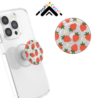 隔日到貨 泡泡騷 手機支架 半透 草莓奶油 PopSockets 伸縮手機支架