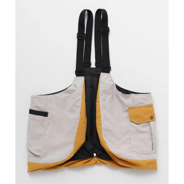 【全新二手】日牌Amina刺繡包/背心 2用 米色