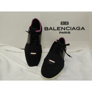 【8成新】㊣✨BALENCIAGA✨**尺寸：38**巴黎世家 Race Runner拼色 織帶 網布 休閒鞋 運動鞋