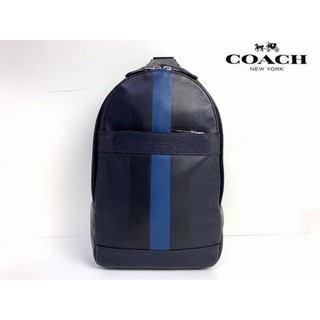 COACH 單後背包小容量防水防刮皮革新款男士時尚牛皮胸包 單肩斜挎包 休閒男包 商務休閒胸包背包