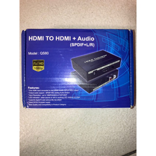 HDMI音訊分離器HDMI TO HDMI+AUDIO+SPDIF+R/L音訊訊號轉換器