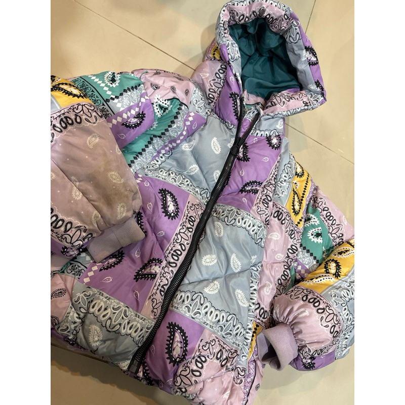 ZARA girl 女童外套 童裝 變形蟲 水藍色 飛行外套 羊毛料襯衫式外套 11-12 13-13 二手