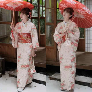 🇯🇵👘 11 浪漫氣質紅粉色日式正裝和服櫻花季寫真改良和服浴衣