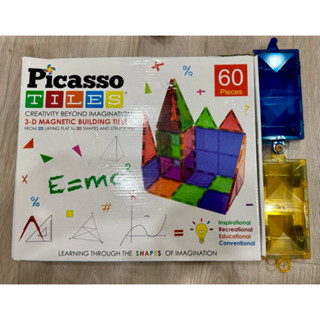 二手玩具 - Picasso tiles 畢卡索磁力積木60pecs+擴充包