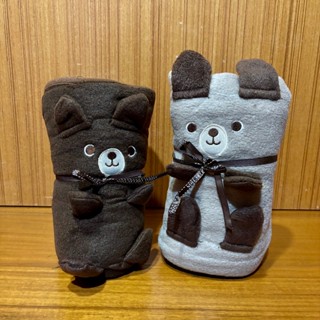 [全新現貨] 小熊動物造型毛毯 深棕色 灰色 動物毛毯 交換禮物 送禮自用兩相宜