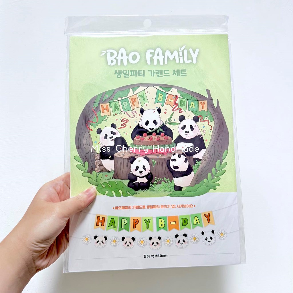 現貨在台🐼 寶家族 生日掛飾 韓國製 插畫 慶生 掛條 掛繩 福寶 熊貓 寶家族周邊 愛寶樂園代購 正品 韓國