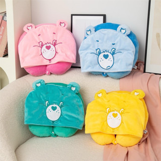 🌈CareBears彩虹小熊🐻正版授權新款U型枕連帽兒童可愛午睡靠枕遮光頸枕