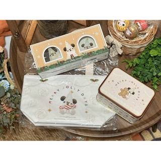 現貨 日本 東京迪士尼樂園 聖誕節 限定 白米奇 可可棉花糖 餅乾鐵盒 禮盒 午餐餐袋 餐袋