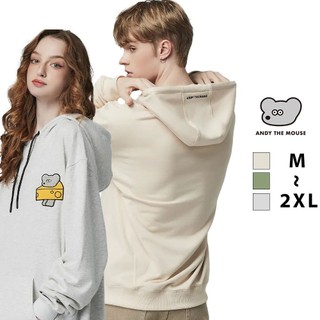 ANDY THE MOUSE安迪老鼠-舒適純棉帽T(嗅嗅小鼠) 長袖 T恤 純棉t 素t tshirt 男T 女T