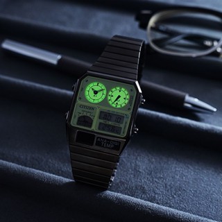 ⏰ACE⏰CITIZEN 星辰 Chronograph 夜光型者 不鏽鋼碼錶計時腕錶 復古潮流JG2147-85X