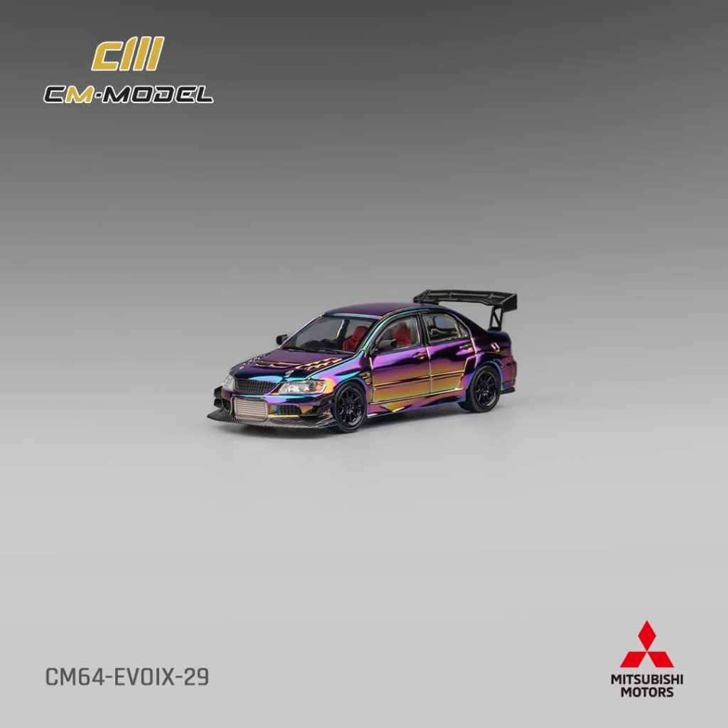 (林口現貨) CM MODEL 1/64 三菱 Lancer Evo9 EVO IX Widebody 七彩電鍍色