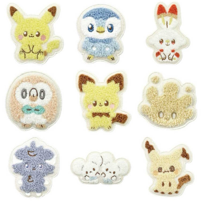 ┃神奇寶貝┃🇯🇵日本正版 現貨 刺繡毛毛徽章 胸針 別針 胸章 木木梟 一家鼠 基拉祈 Pokemon 牛牛天地
