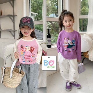 DO Kids童裝 臺灣現貨-韓式可愛圖案圓領T恤 女童裝 春秋季新品 兒童 中小童 長袖 上衣 休閒 舒適