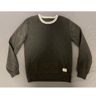 【二手】 灰色 男生 男裝 秋 冬 短版 長袖 刷毛 上衣 衣服 大學T T-shirt