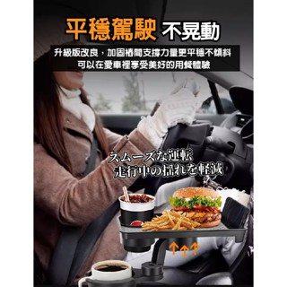 臺灣現貨（隔日出貨）【有熊出沒】汽車置物餐架車用託盤杯架 餐盤 車用杯架小餐桌 車用折疊收納桌 S0039