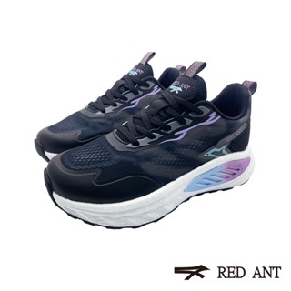 RED ANT紅螞蟻 女款 抗阻力回彈運動鞋(灰色/黑色) 透氣 耐磨