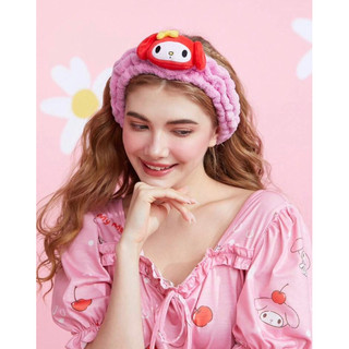 正版授權 美樂蒂 melody HELLO KITTY AND FRIENDS 絨毛 彈性 髮圈