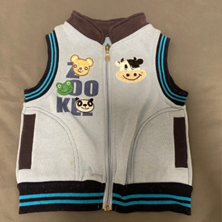 【二手】藍色 兒童 幼兒 秋 冬 無袖 衣服 上衣 背心