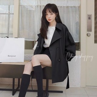 𝓒𝓱𝓲𝓷𝓰 韓版寬鬆燈籠袖風衣外套