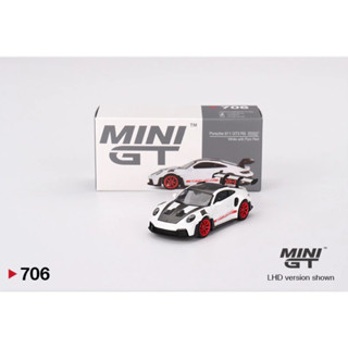 [現貨] Porsche 991(992) GT3 RS 白紅 碳蓋 1:64 MiniGT 模型 #706