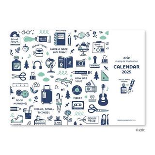 ＼日本現貨／2025年 eric 橡皮擦雕刻 印章 Hello Small Things! 插畫 壁掛月曆 掛曆 年曆
